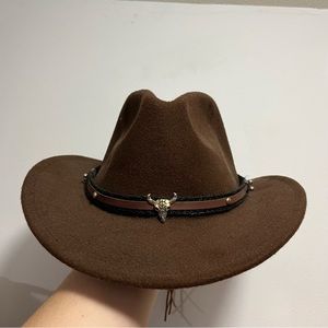 Cowboy hat, costume brown cowboy hat, adjustable cowboy hat, one size fits most